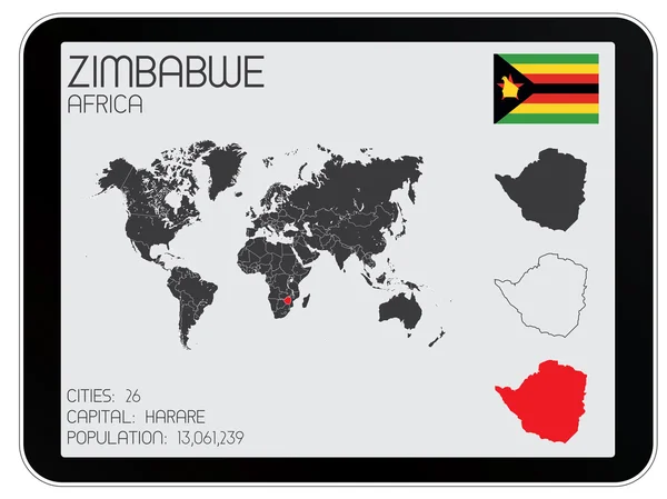 Conjunto de elementos infográficos para o país do Zimbabué — Fotografia de Stock