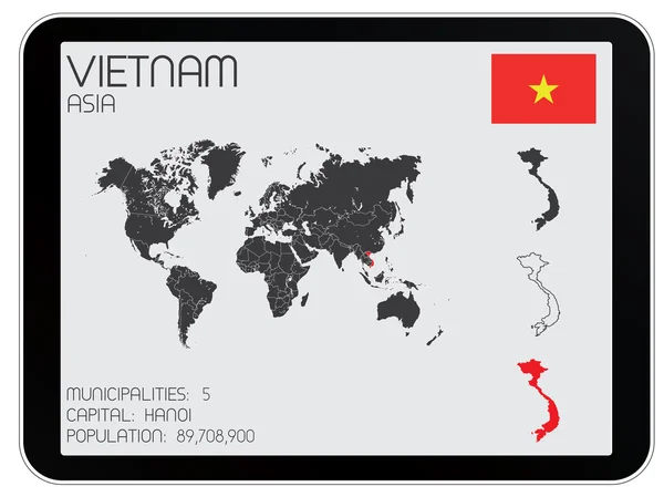 Set van Infographic elementen voor het land van Vietnam — Stockfoto