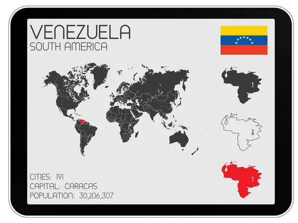 Set van Infographic elementen voor het land van Venezuela — Stockfoto