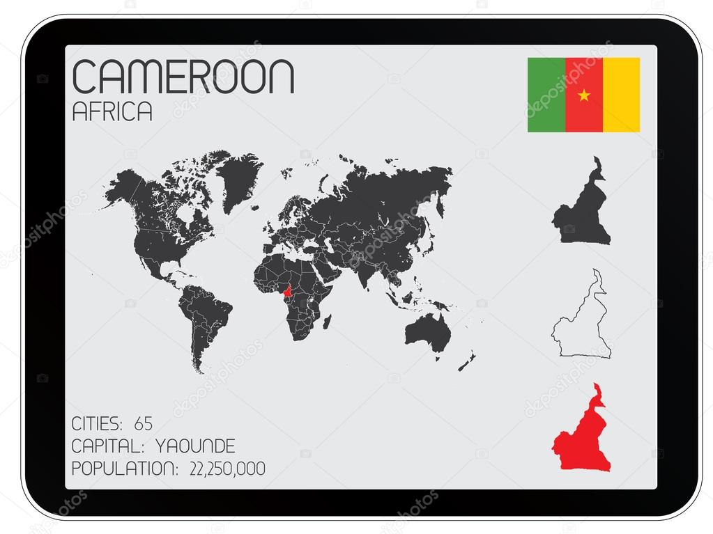 Set of Infographic Elements for the Country of Cameroon