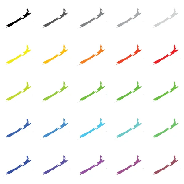 Bebilderte Umrisse in einer Vielzahl von Farben des Landes von N — Stockvektor