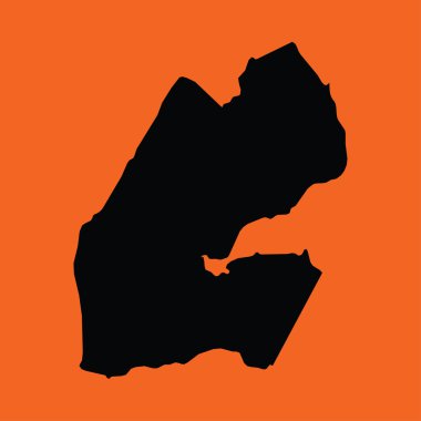 Turuncu bir arka plan üzerinde gösterimi Cibuti