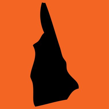 Turuncu bir arka plan üzerinde gösterimi New Hampshire