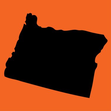 Turuncu bir arka plan üzerinde gösterimi Oregon