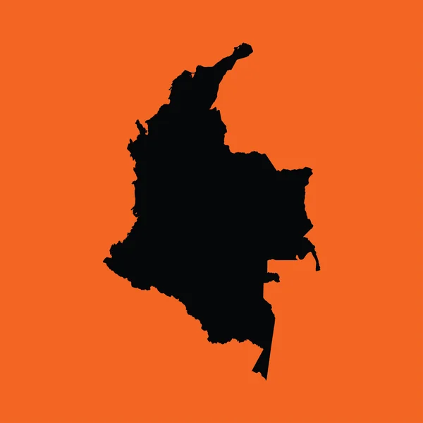 Illustration on an Orange background of Colombia — Stock Photo, Image