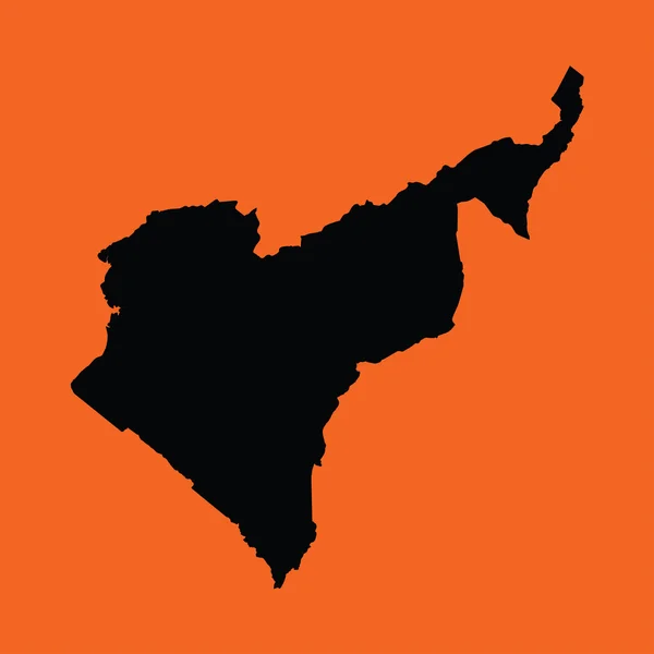 Illustratie op een oranje achtergrond van Kameroen — Stockfoto