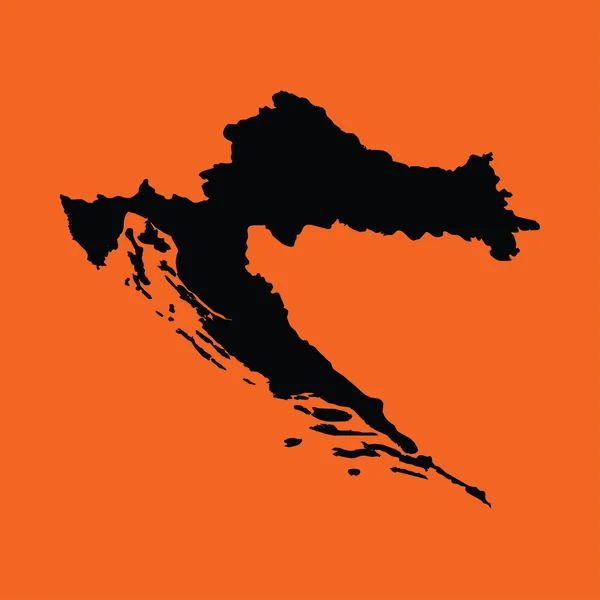 Ilustrace na oranžovém pozadí Chorvatska — Stock fotografie