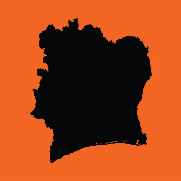 Illustratie op een oranje achtergrond van Cote Divoire — Stockfoto