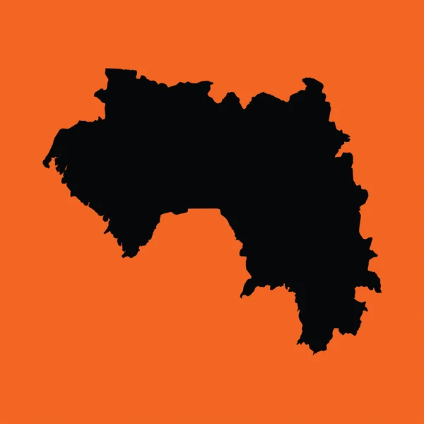 Illustration auf orangefarbenem Hintergrund von Guinea — Stockfoto