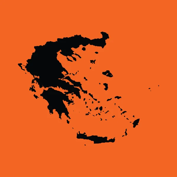 Ilustracja na pomarańczowym tle Grecji — Zdjęcie stockowe