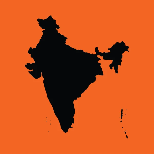 Illustration på en Orange bakgrund av Indien — Stockfoto