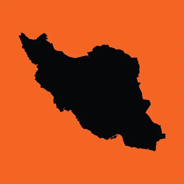 Ilustración sobre un fondo naranja de Irán — Foto de Stock