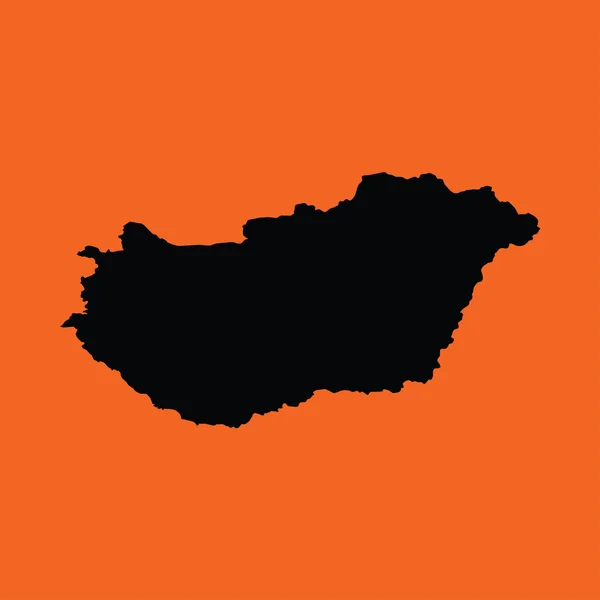 Illustrazione su sfondo arancione dell'Ungheria — Foto Stock