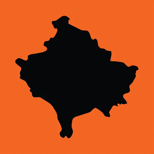 Illustration on an Orange background of Kosovo — Stock Photo, Image