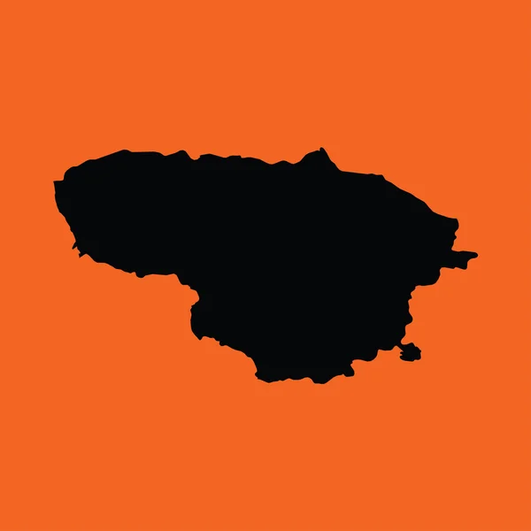 Illustration på en Orange bakgrund av Litauen — Stockfoto