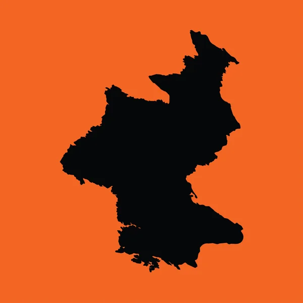 Illustration on an Orange background of North Korea — Stock Photo, Image