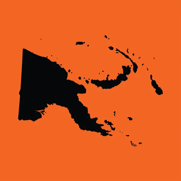Illustrazione su sfondo arancione della Papua Nuova Guinea — Foto Stock