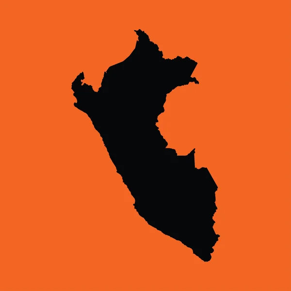 Illustratie op een oranje achtergrond van Peru — Stockfoto