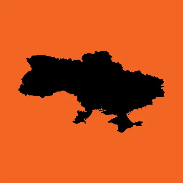 Illustration sur fond orange de l'Ukraine — Photo