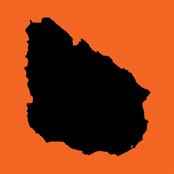 Ilustrace na oranžovém pozadí Uruguaye — Stock fotografie