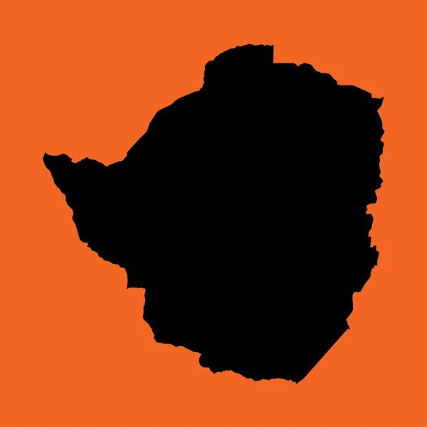 Illustration på en Orange bakgrund av Zimbabwe — Stockfoto
