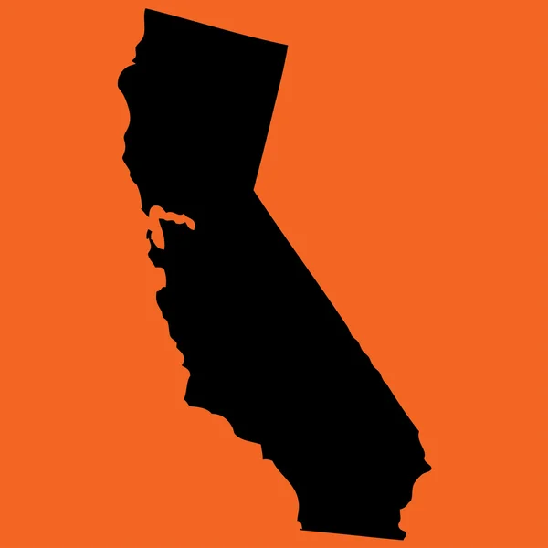 California turuncu bir arka plan üzerinde gösteren resim — Stok fotoğraf