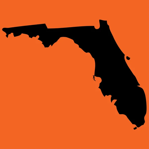 Illustration auf orangefarbenem Hintergrund von Florida — Stockfoto