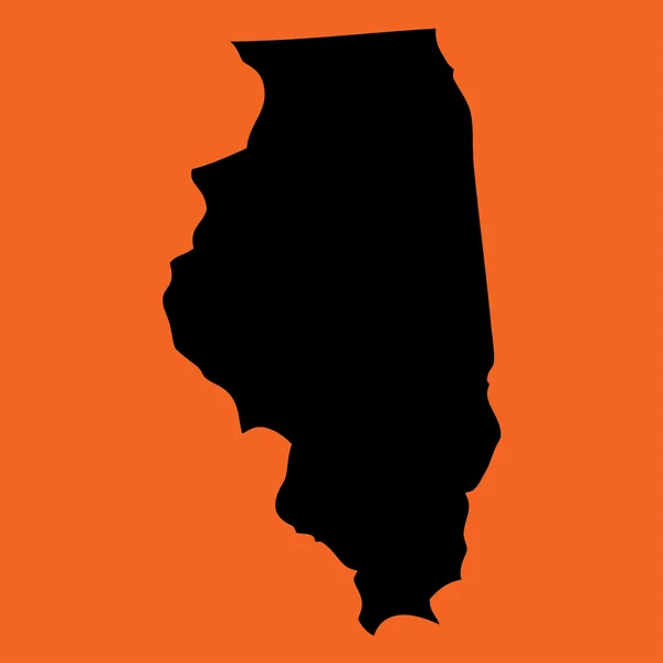 Illustratie op een oranje achtergrond van Illinois — Stockfoto