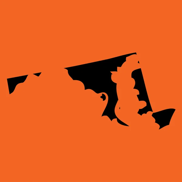 Illustration på en Orange bakgrund av Maryland — Stockfoto