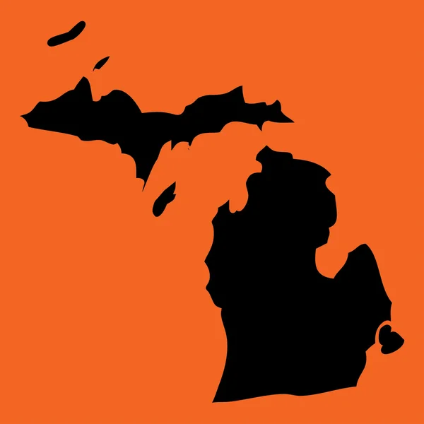 Illustration sur fond orange du Michigan — Photo