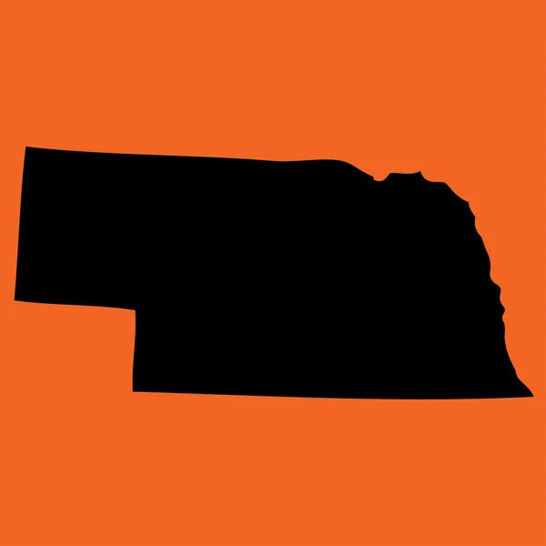 Illustration auf orangefarbenem Hintergrund von Nebraska — Stockfoto