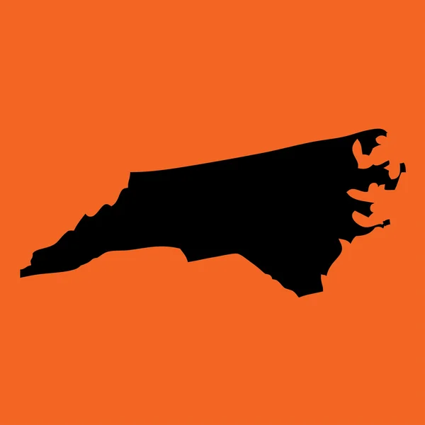 Illustration på en Orange bakgrund av North Carolina — Stockfoto