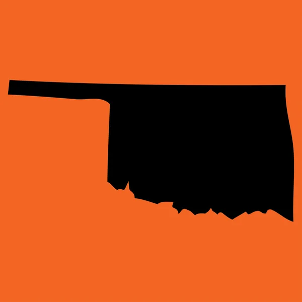 Illustratie op een oranje achtergrond van Oklahoma — Stockfoto