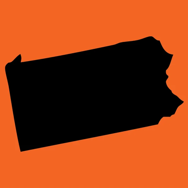 Illustratie op een oranje achtergrond van Pennsylvania — Stockfoto