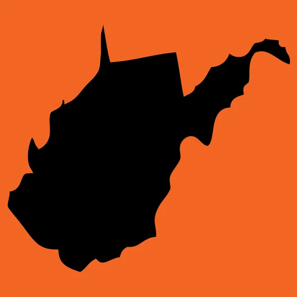 Illustration on an Orange background of West Virginia — Stock Photo, Image