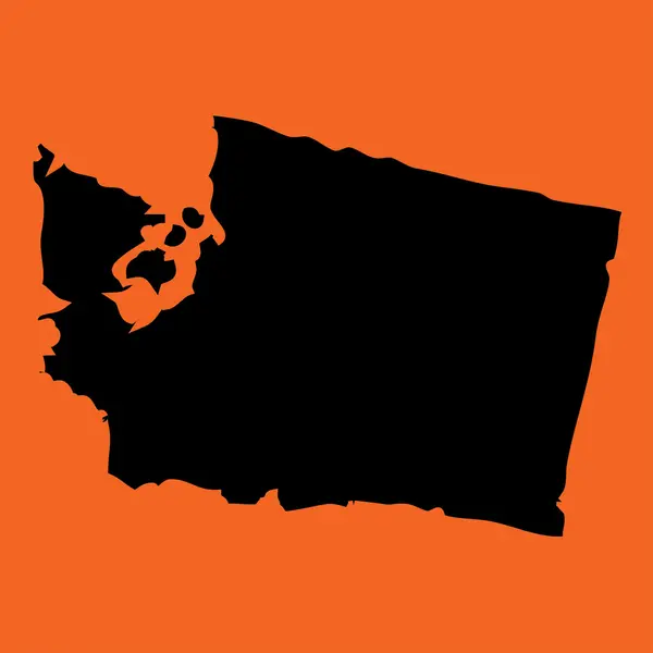 Ilustrace na oranžovém pozadí Washington — Stock fotografie