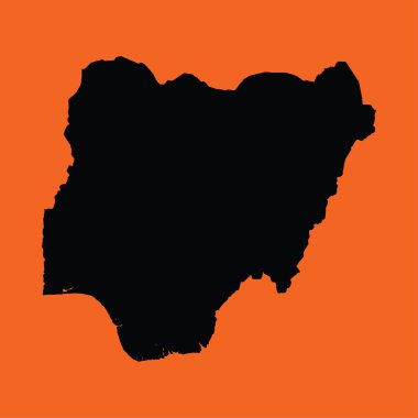 Turuncu bir arka plan üzerinde gösterimi Nijerya