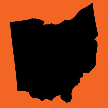 Illustration on an Orange background of Ohio clipart