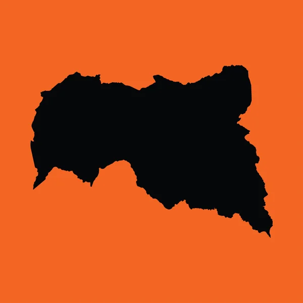 Ilustración sobre un fondo naranja de la República Centroafricana — Vector de stock
