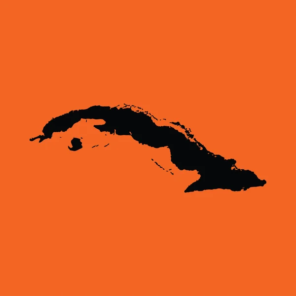 Illustration on an Orange background of Cuba — Stock Vector