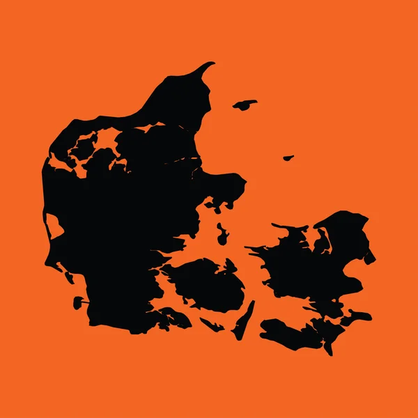 Ilustração sobre um fundo laranja da Dinamarca — Vetor de Stock