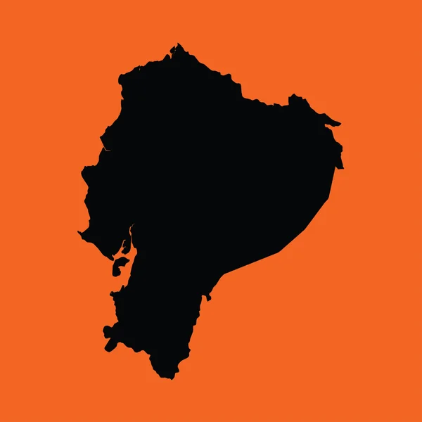 Illustration on an Orange background of Ecuador — Stock Vector