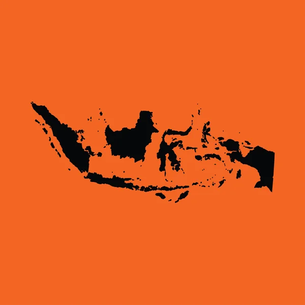 Illustratie op een oranje achtergrond van Indonesië — Stockvector