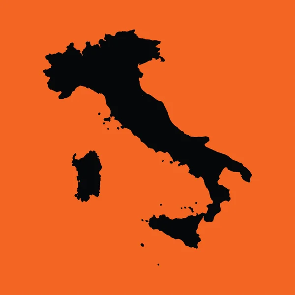 Illustration på en Orange bakgrund av Italien — Stock vektor