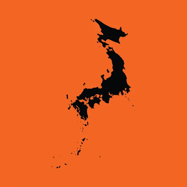 Illustration auf orangefarbenem Hintergrund aus Japan — Stockvektor