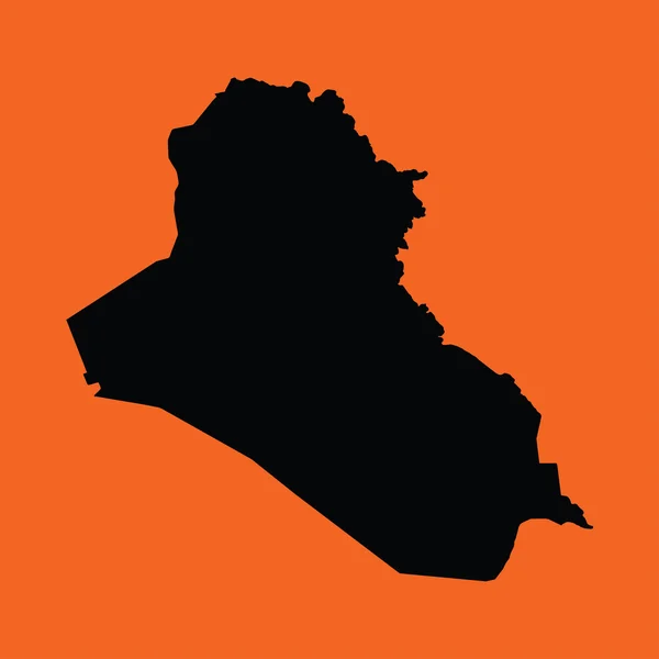 Ilustrace na oranžovém pozadí Iráku — Stockový vektor