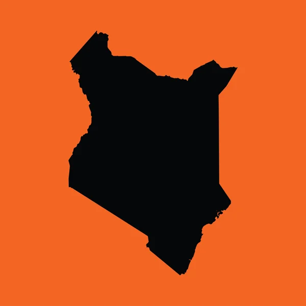 Ilustración sobre un fondo naranja de Kenia — Vector de stock