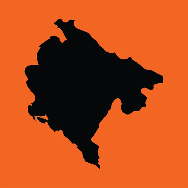 Illustratie op een oranje achtergrond van Montenegro — Stockvector