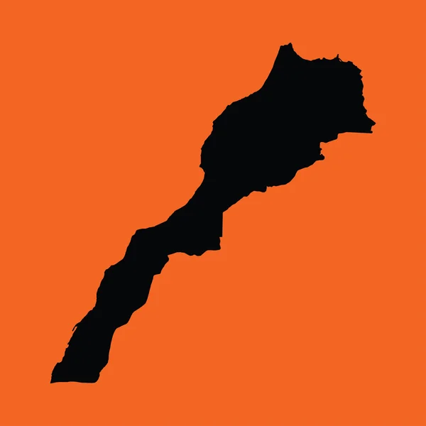 Illustration auf orangefarbenem Hintergrund von Marokko — Stockvektor