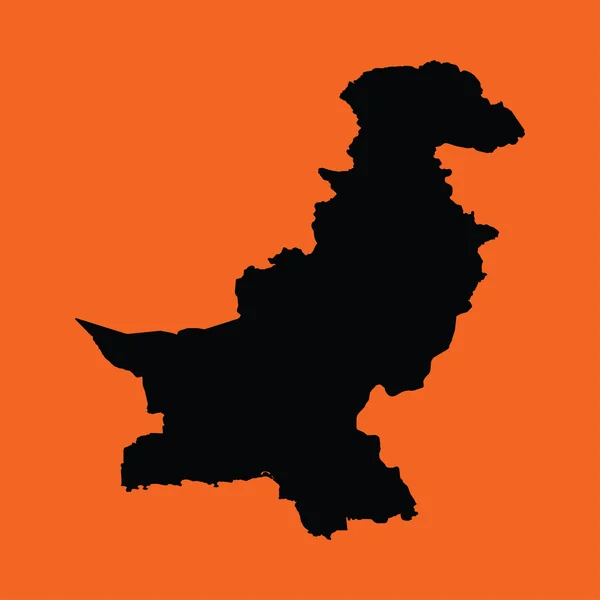 Illustration på en Orange bakgrund av Pakistan — Stock vektor